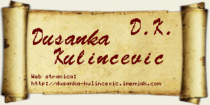 Dušanka Kulinčević vizit kartica